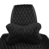Cojín para reposacabezas de coche de alcántara Alfa Cars 27×16 cm negro