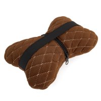 Cojín para reposacabezas de coche de alcántara Alfa Cars 27×16 cm marrón